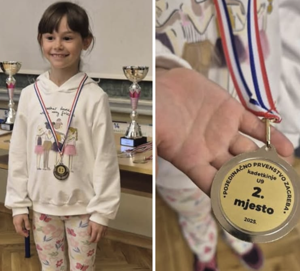 UČENICA ILONA TOMAŠIĆ, 2.b- OSVOJILA JE 2. MJESTO U ŠAHU