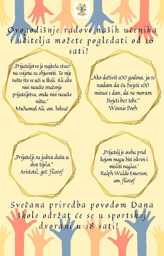 Dan škole, 22.svibnja 2026.